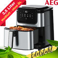 AEG Friteuse Fritteuse Heißluftfritteuse Fritöse Heißluft Edelstahl 3,5 L Fryer