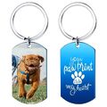 Custom Keychain with Dog Photo Pet Picture Dog Memorial Gifts