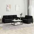  Sofagarnitur 2-TLG., Sessel Couch mit Kissen, Sofa Wohnzimmersofa mit O3N4