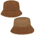 SEEBERGER Teddy Fur Wendehut Bucket Hat Fischerhut Kunstfellhut Damenhut