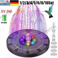 1/10Set 8LED Solarpumpe mit Akku Teichpumpe Springbrunnen Gartenbrunnen Fontäne