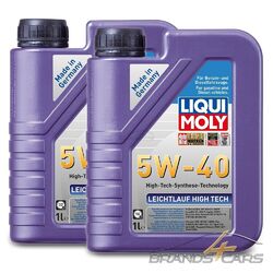 2x 1 L LITER LIQUI MOLY LEICHTLAUF HIGH TECH 5W-40 MOTOR-ÖL MOTOREN-ÖL 50047829#MARKENQUALITÄT VOM KFZTEILEPROFI - VERSAND AB LAGER#