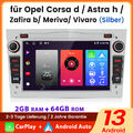 DAB+ Android 64GB Autoradio CarPlay Für Opel Corsa C D Astra H Zafira B GPS Navi