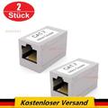 2x CAT 7 Netzwerk RJ45 Verbinder für Patchkabel LAN Netzwerkkabel Kupplung DSL~