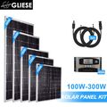 Solarmodul Mono 100W 120W 150W 200W 300W Watt Solarpanel Kit 12V Solarsystem