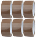 Sparset 6 X  Packband Braun Rollen 48mm x 66m | Verpackungsbänder , Paketband