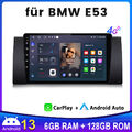 6+128G Für BMW 5er E39 X5 E53 M5 Android 13 Autoradio GPS NAV CarPlay DAB BT SWC