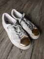 Tolle Puma Damen Sneaker Gr. 40, hellgrau m. gold, getragen