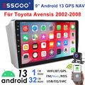 1+32G Android 13 Carplay Autoradio Für Toyota Avensis 2008-2015 GPS NAV BT + Kam