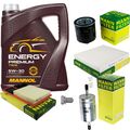 MANN Inspektionspaket 5 L MANNOL Energy Premium 5W-30 für VW Polo 1.4 16V Seat