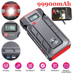 99900mAh Auto KFZ Starthilfe Jump Starter 2000A Ladegerät Booster Powerbank PKW