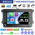 DAB+ Android 13 4+64GB Carplay Autoradio Navi Für VW GOLF 5 6 Plus Touran Passat