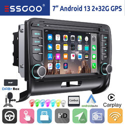 DAB+ Carplay Android 13 Autoradio GPS NAVI RDS USB BT Für Audi TT MK2 8J 2006-14