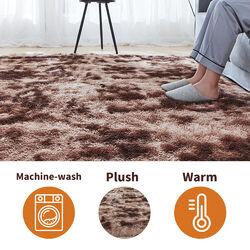 Flauschige Teppich Langflor Hochflor Soft Shaggy Flokati Fußmatte Läufer Weich.