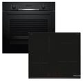 Herdset Bosch Backofen EcoClean mit Induktionskochfeld PowerBoost - autark 60 cm