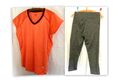 CRIVIT Sportshirt -Gr.44/46  orange+ graue Leggins-fällt kleiner aud -Gr.42