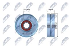 NTY Spannrolle Keilrippenriemen RNK-AU-059 für VW GOLF PLUS 5 5M1 521 JETTA 4 B7