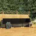 vidaXL 3-tlg. Garten-Sofagarnitur mit Auflagen Poly Rattan Grau EGG