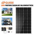 200W Solarpanel 12V Solarmodul Monokristallin Photovoltaik Solaranlage Wohnmobil