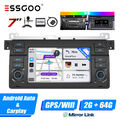 7" 2+64G Autoradio Carplay Android 13 GPS Navi Für BMW E46 3er 318 320 325 MG ZT