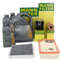 MANN Filterset + 7L ORIGINAL 5W30 MB 229.51 für MERCEDES W203 S206 OM611 OM612