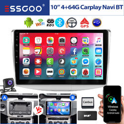 DAB+ 4+64GB Android 13 Autoradio Carplay GPS WiFi Für VW Passat B6 B7 CC Magotan