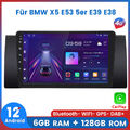 6+128GB 8Kern Für BMW X5 E53 5er E39 E38 Carplay Autoradio Android GPS NAVI DAB+