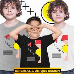  T-Shirt Shapes Retro Nostalgie bunt Kunstdruck 90 Design kurz lustig Männer