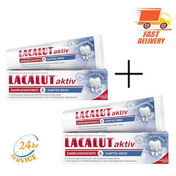Lacalut aktiv Zahnpasta Zahnfleischschutz sanftes Weiß Zahncreme 2x 75ml