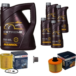 BOSCH Inspektionspaket 9 L MANNOL Extreme 5W-40 für BMW 3er 325i 330i 325xi