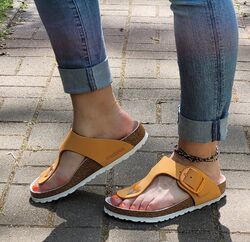 BIRKENSTOCK Gizeh Big Buckle 1022710 Apricot  Echtleder normale Weite Damen