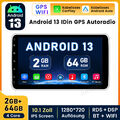 1DIN 10.1 Zoll Android 13 Autoradio mit Apple Carplay GPS NAVI WIFI BT HIFI DSP