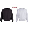 2er Pack FRUIT OF THE LOOM Basic Herren Sweatshirt Pullover Pulli Langarm Shirt