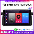 9" Für BMW 3er E46 318 320 M3 Android 13 Stereo Autoradio GPS Navi Bluetooth DAB