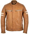 Motorrad Biker Retro Lederjacke Motorradjacke in Braun Bikerjacke Chopperjacke