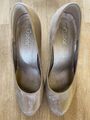 Gabor Damenschuhe Pumps, Gr. 5,5, Beige, lack, gebraucht, Topzustand