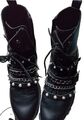 Biker Boots Stiefeletten Schwarz Ketten Punk Gothic Rock 41