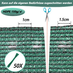 Schattiergewebe Bespannung Zaunblende Zaun Netz Balkonsichtschutz Tennisblende