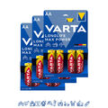 12 x Varta Longlife Max Power / Max Tech 4706 AA Mignon LR6 1,5V - 3 x 4er