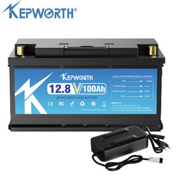12V 100AH LiFePO4 Lithium Batterie BMS Akku für Wohnmobile Solaranlage+Ladegerät