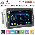 7" Android 13 Autoradio 2 Din GPS RDS Für VW Passat B5 Golf 4 Sharan Bora T4 T5