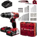 Einhell Akku-Schlagbohrschrauber TE-CD 18/2 Li-i +64 (2x2,0Ah) Power X-Change