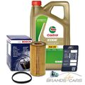 BOSCH ÖLFILTER+5L CASTROL EDGE 5W-30 LL FÜR AUDI A1 8X 2.0 TFSI