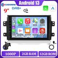 DAB+ Apple Carplay 32GB Android 13 Autoradio GPS NAVI Für SUZUKI SX4 Fiat Sedici