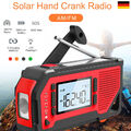 AM/FM radio Tragbares Notfall Solar LCD Kurbelradio SOS mit USB LED Taschenlampe
