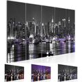 Wandbilder Set New York City XXL Bild Schlafzimmer Wohnzimmer Flur Stadt Skyline