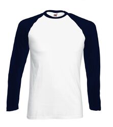 Fruit of the Loom Herren Longsleeve Baseball T-Shirt S-2XL 61-028-0 NEU