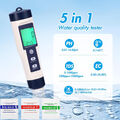 5 IN 1 Digital Wasser Qualität Tester Stift Ec Ph Salzgehalt Temp Meter / Finder