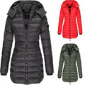 Winter Langer Damen Parka Kapuze Damen Steppmantel Mit Warme Wattierte Jacke