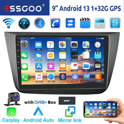 DAB+ 32G Android 13 Autoradio Carplay GPS Navi BT RDS Kam Für Seat Altea 2004-15